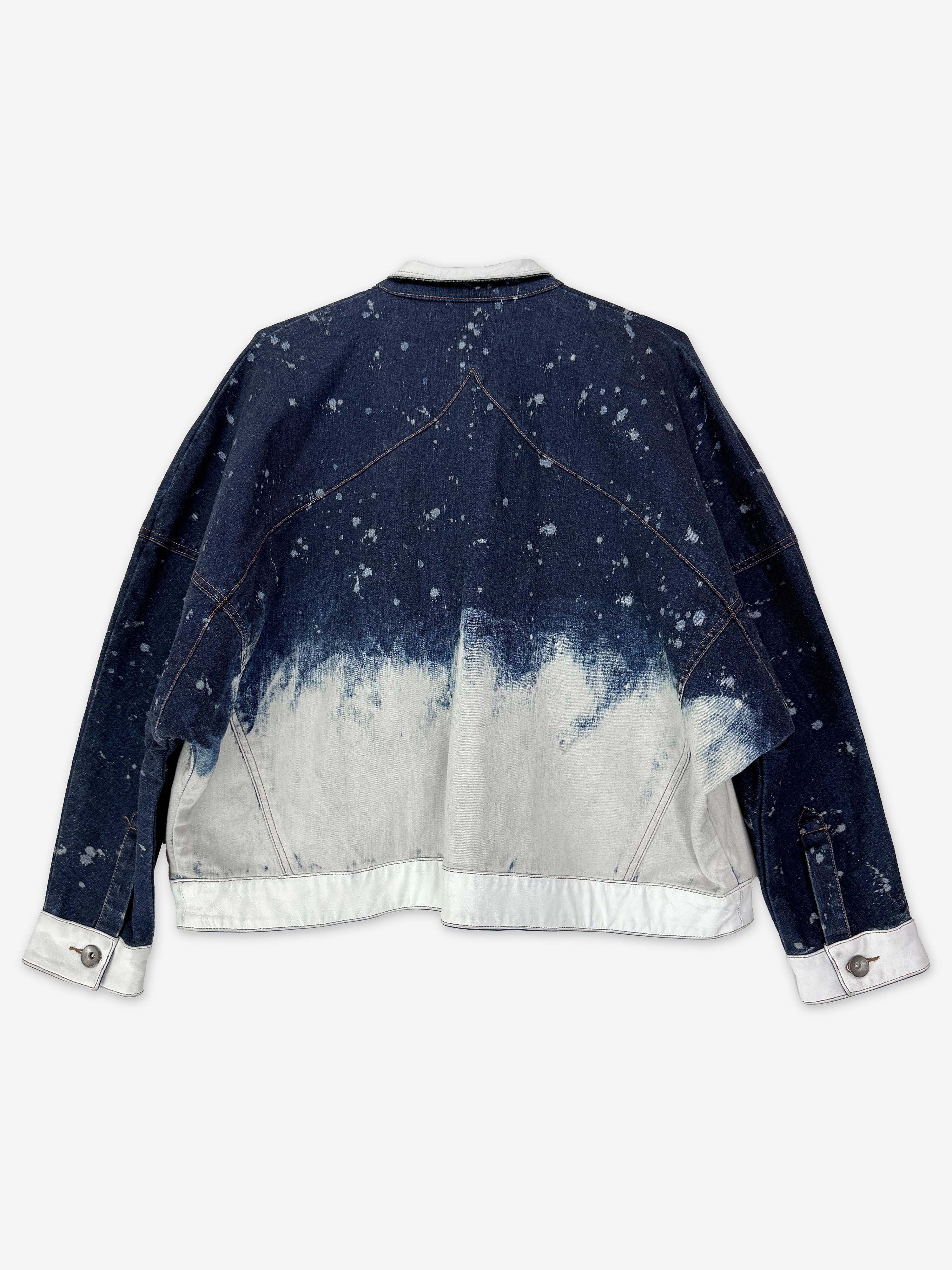 Dip dye eighties concept fit denim jacket