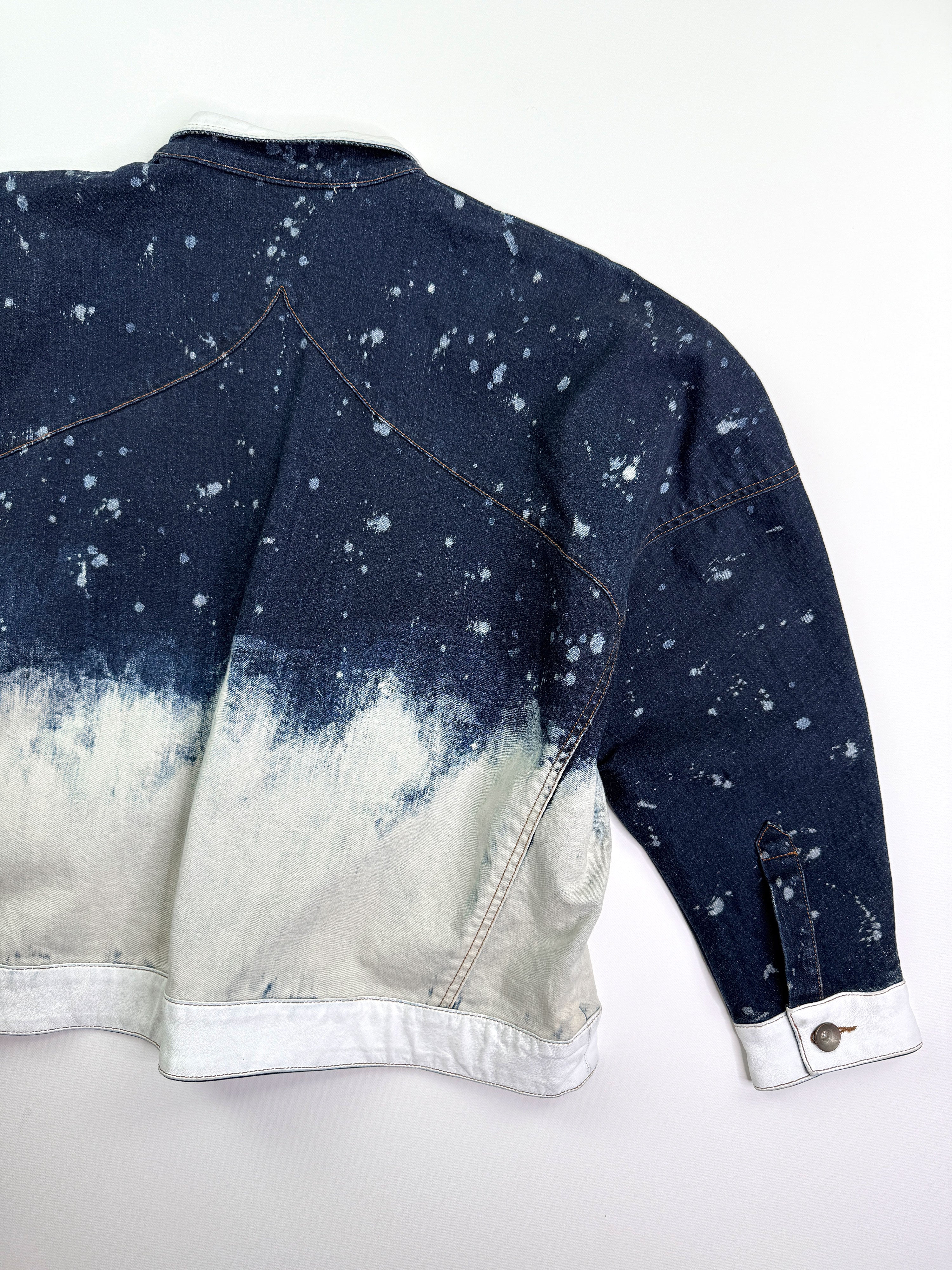 Dip dye eighties concept fit denim jacket