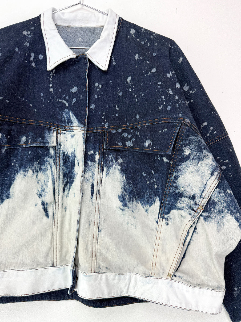 Dip dye eighties concept fit denim jacket