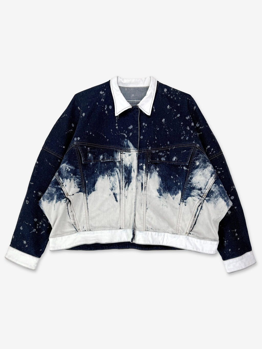 Dip dye eighties concept fit denim jacket