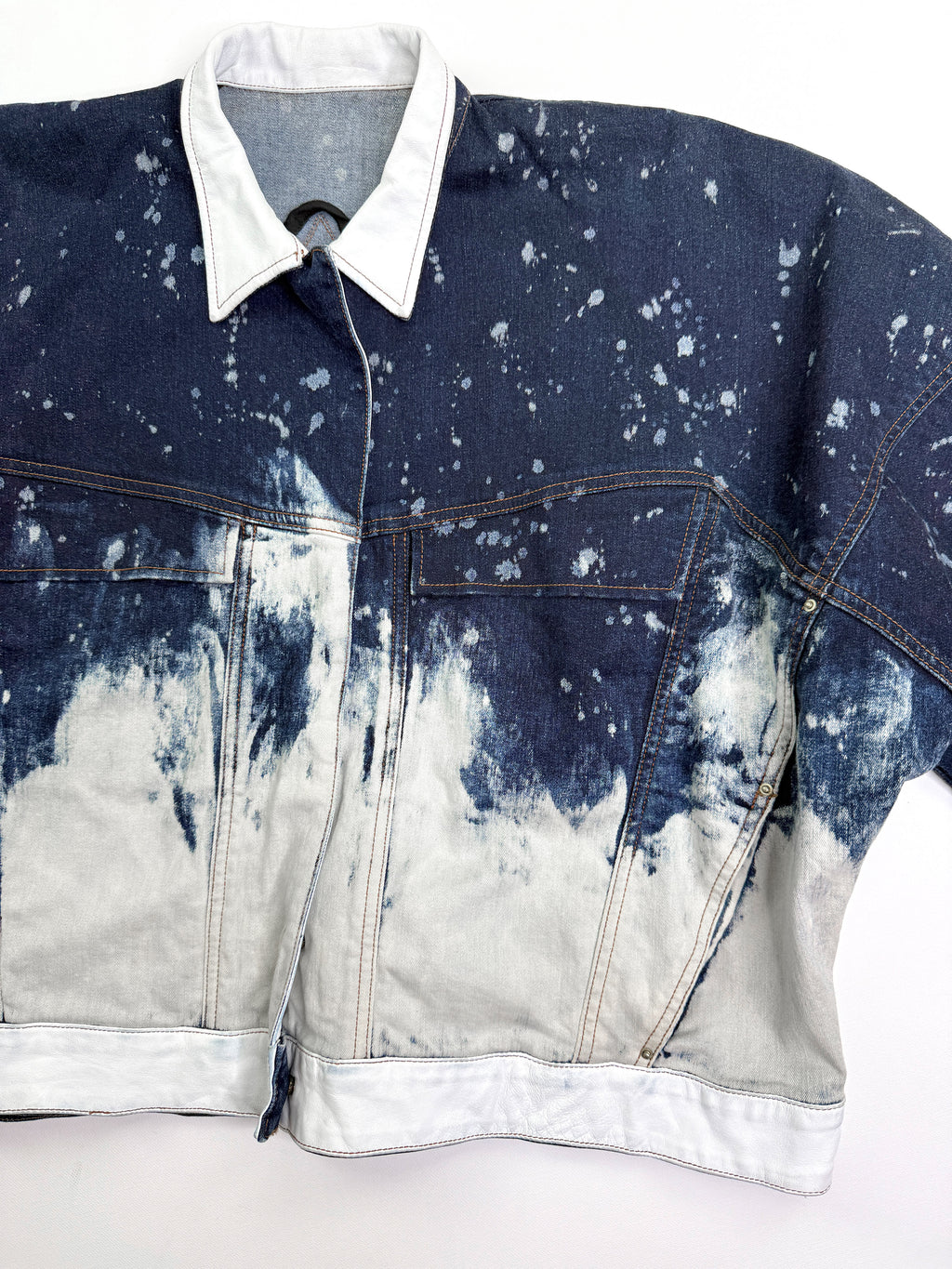 Dip dye eighties concept fit denim jacket