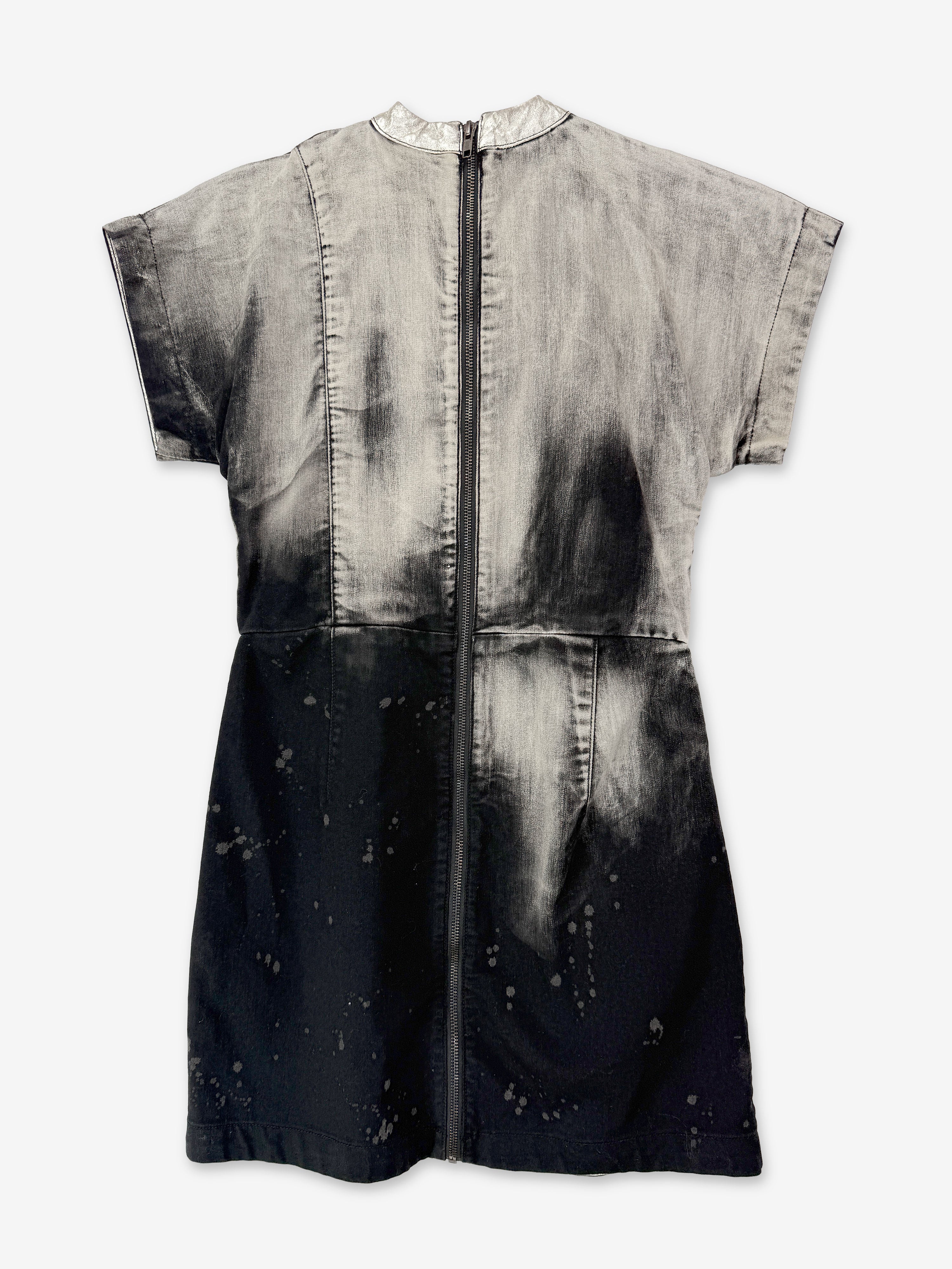 Dip dye sixties denim mini dress