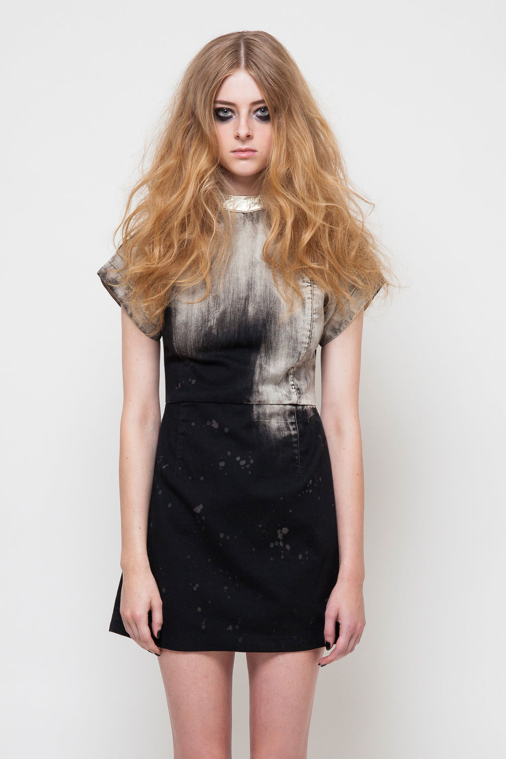 Dip dye sixties denim mini dress