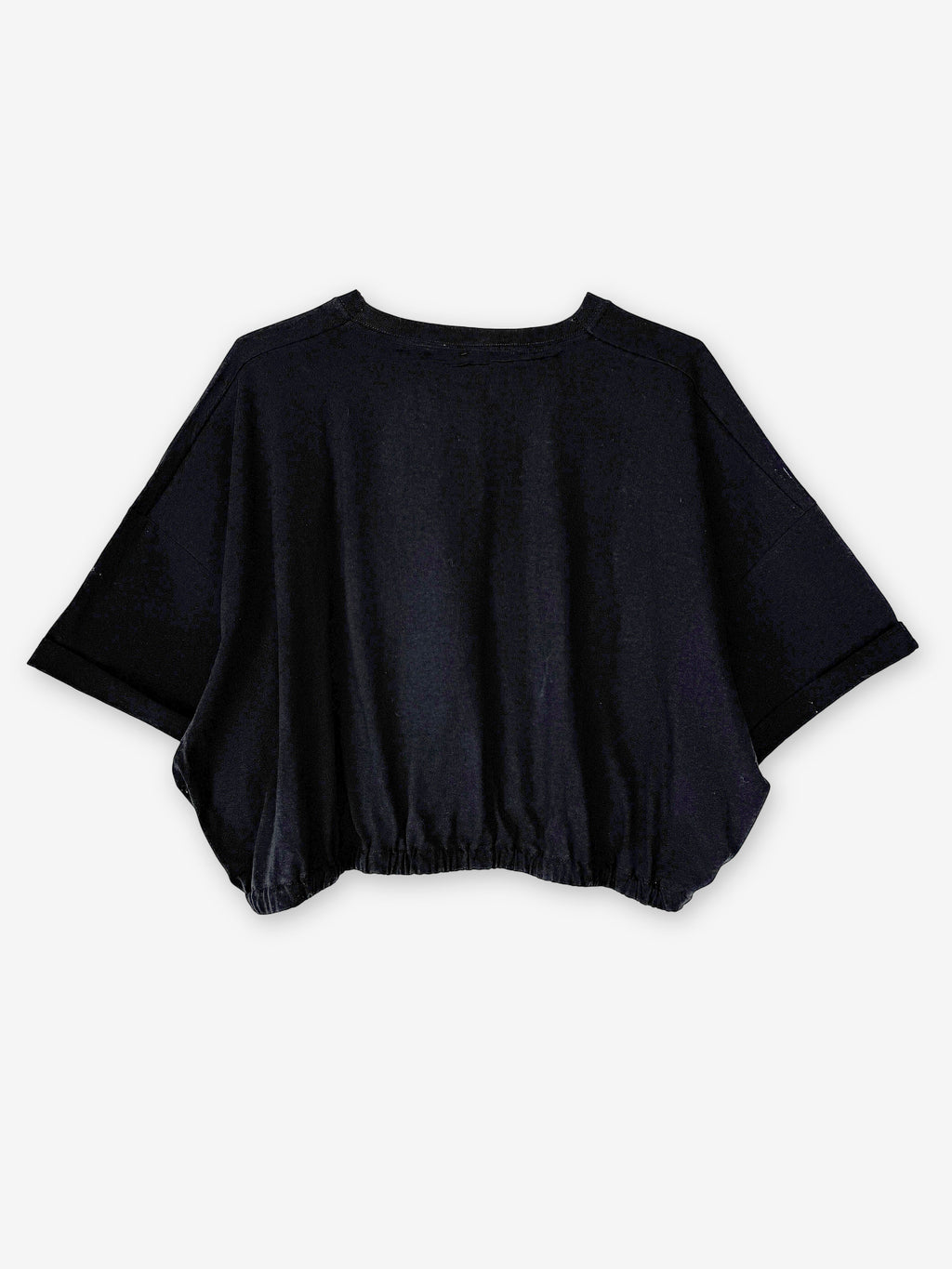 Skull print oversized T-shirt with gathered hem