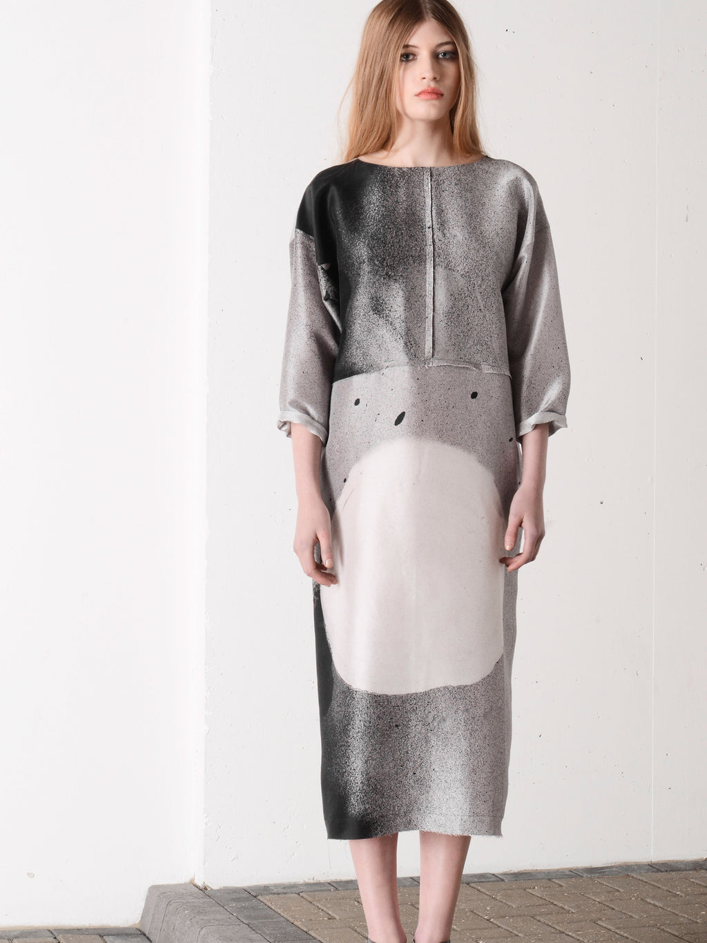 Silk luna column dress