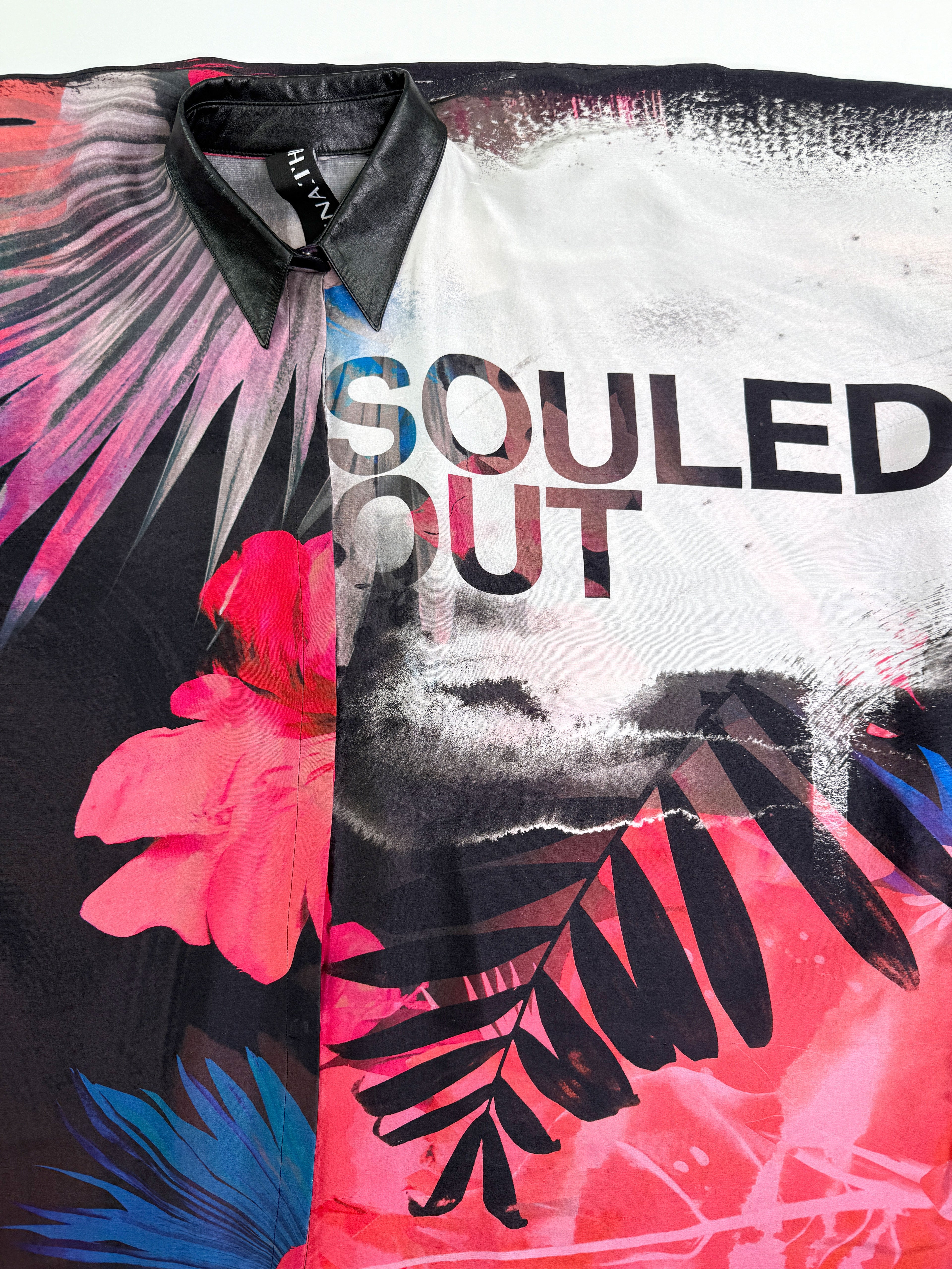 Souled out oversized silk shirt dress