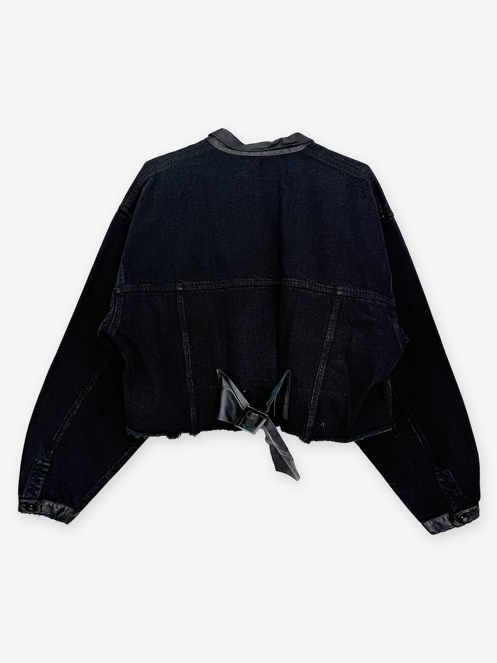 Cropped oversized denim jacket