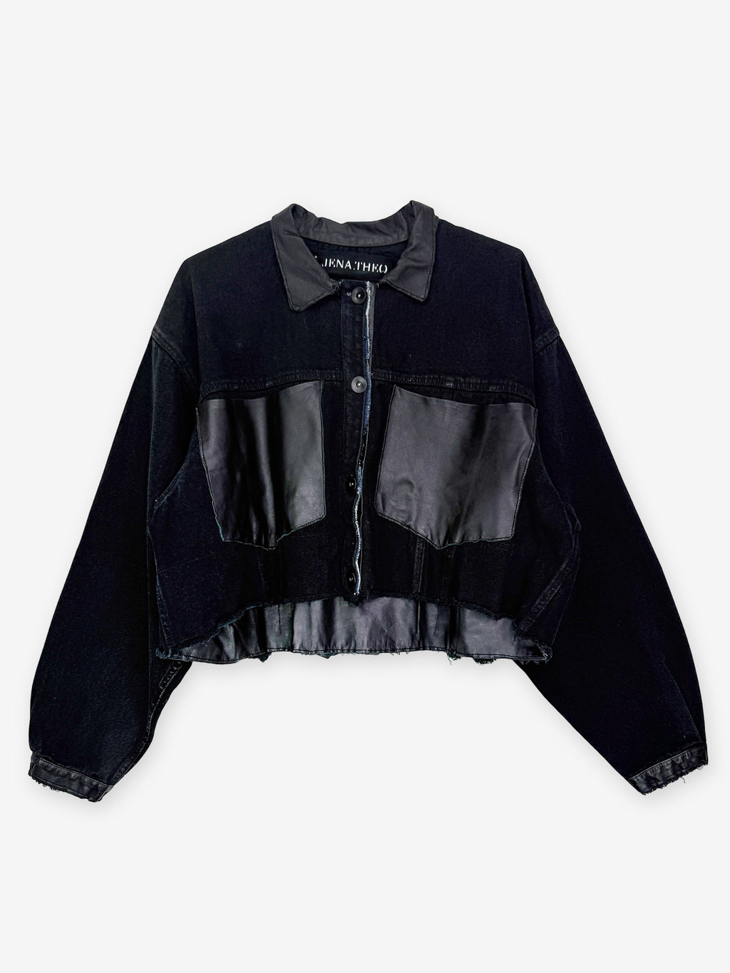 Cropped oversized denim jacket