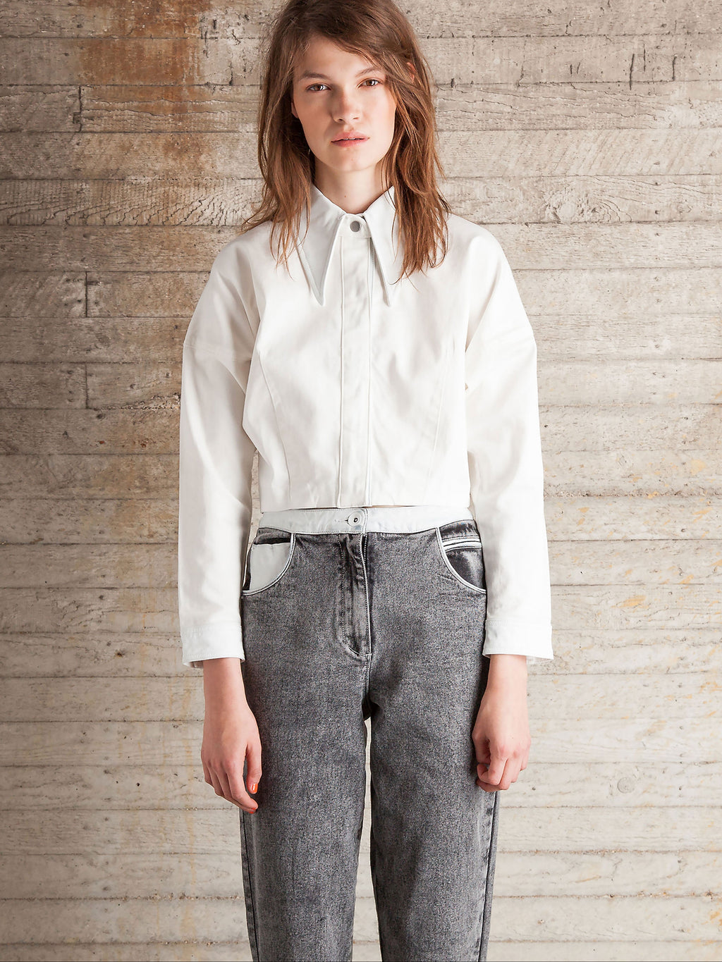 Cropped seventies Japanese denim shirt