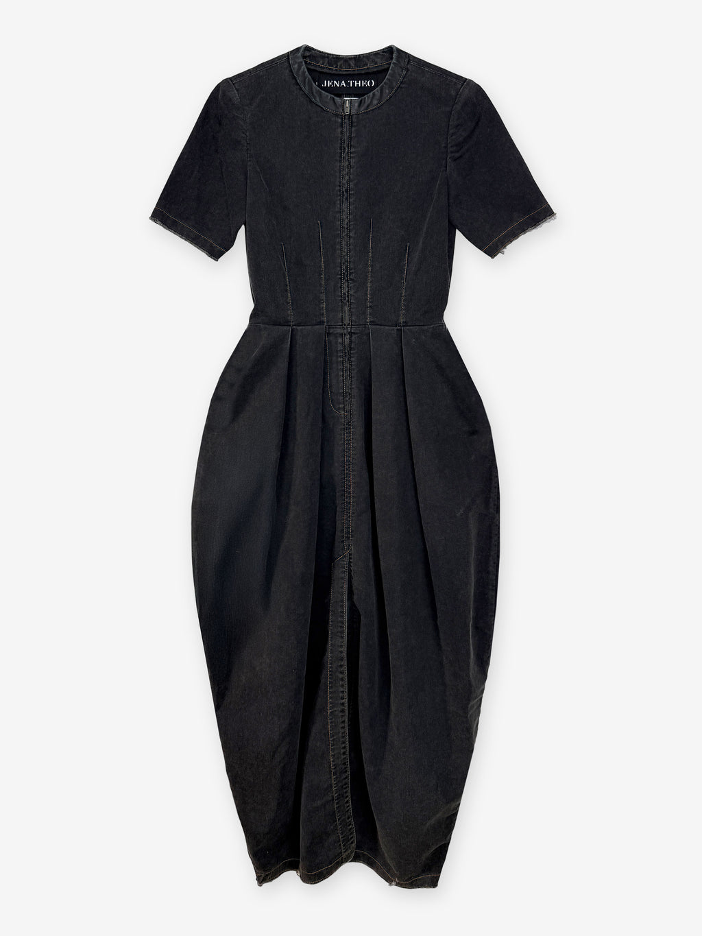 Sculpted denim maxi dress