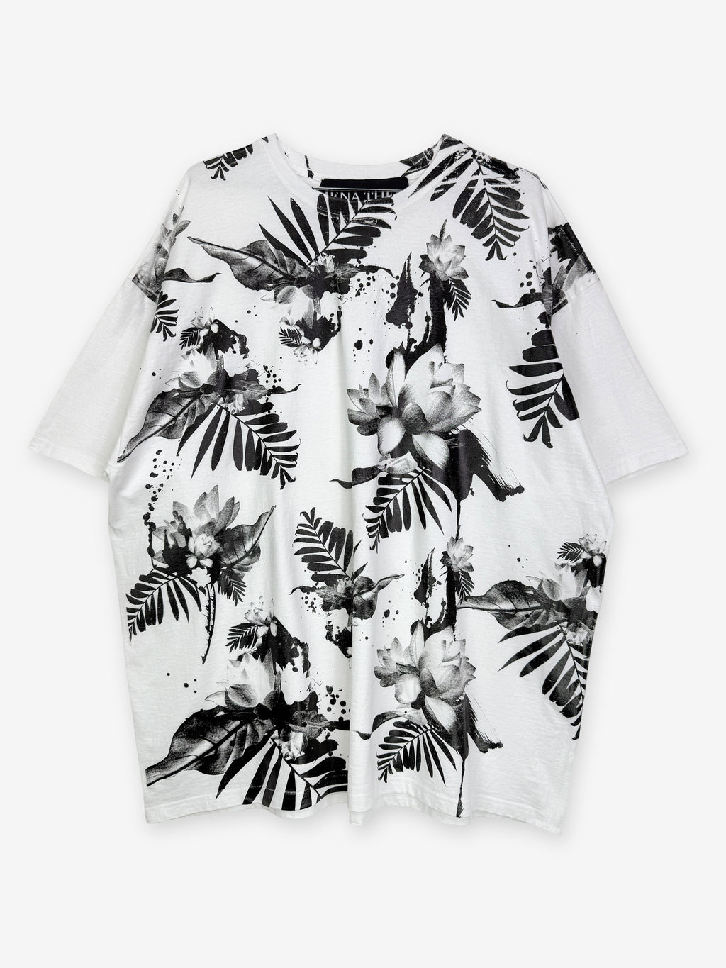 Hawaiian print sleeveless T-shirt ()