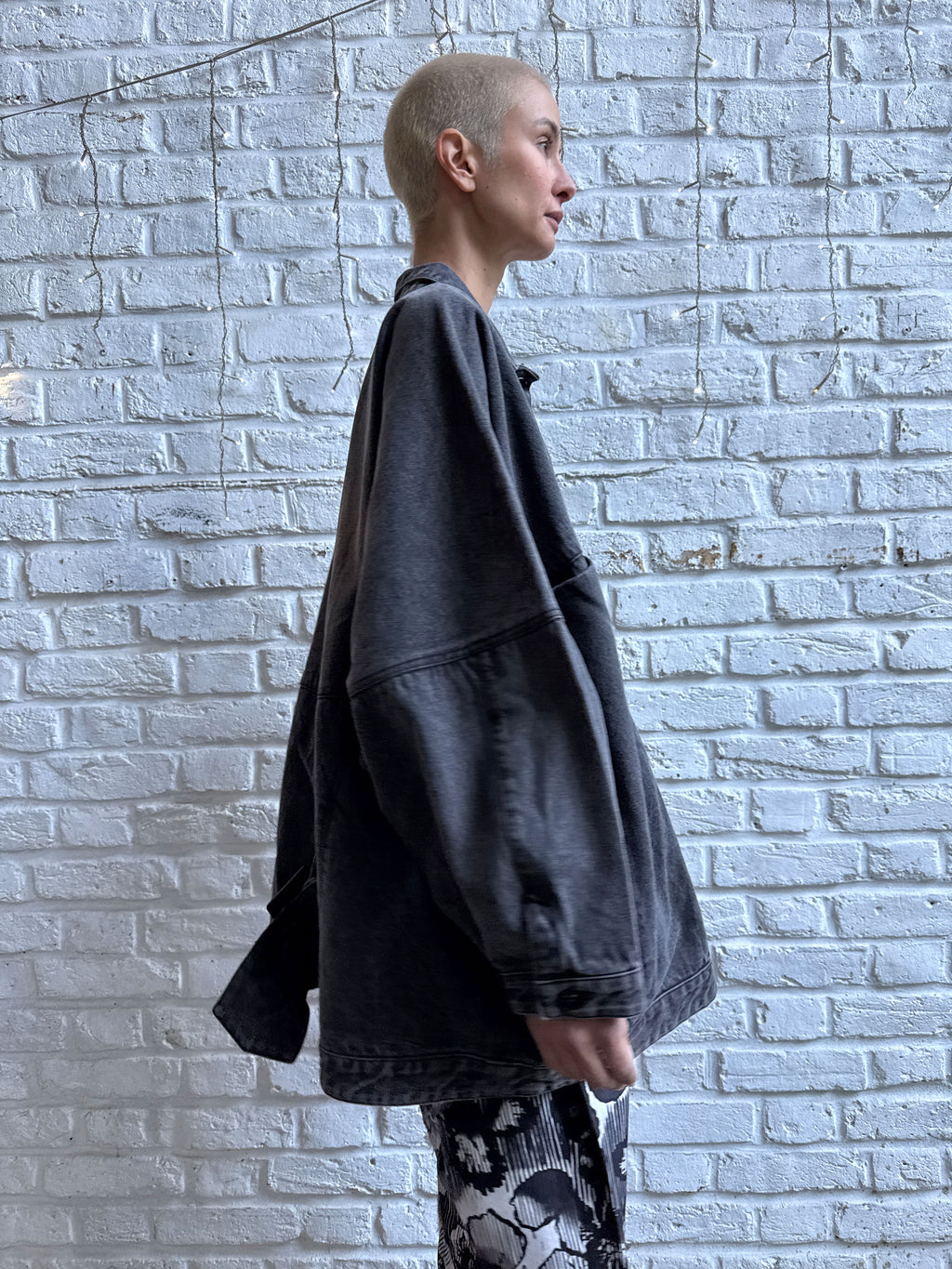 Oversized eighties denim jacket