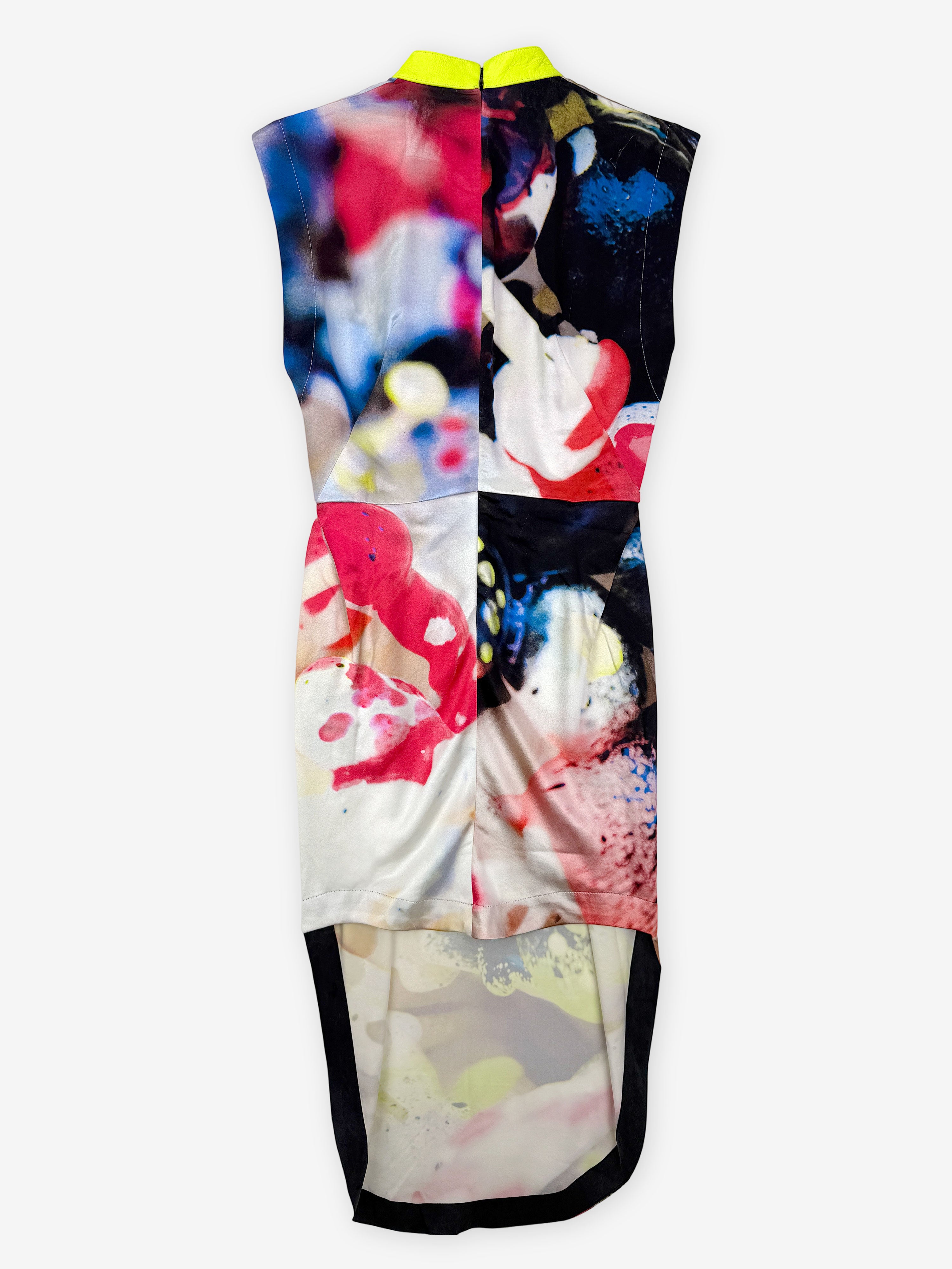 Psychedelic shroom silk midi dress