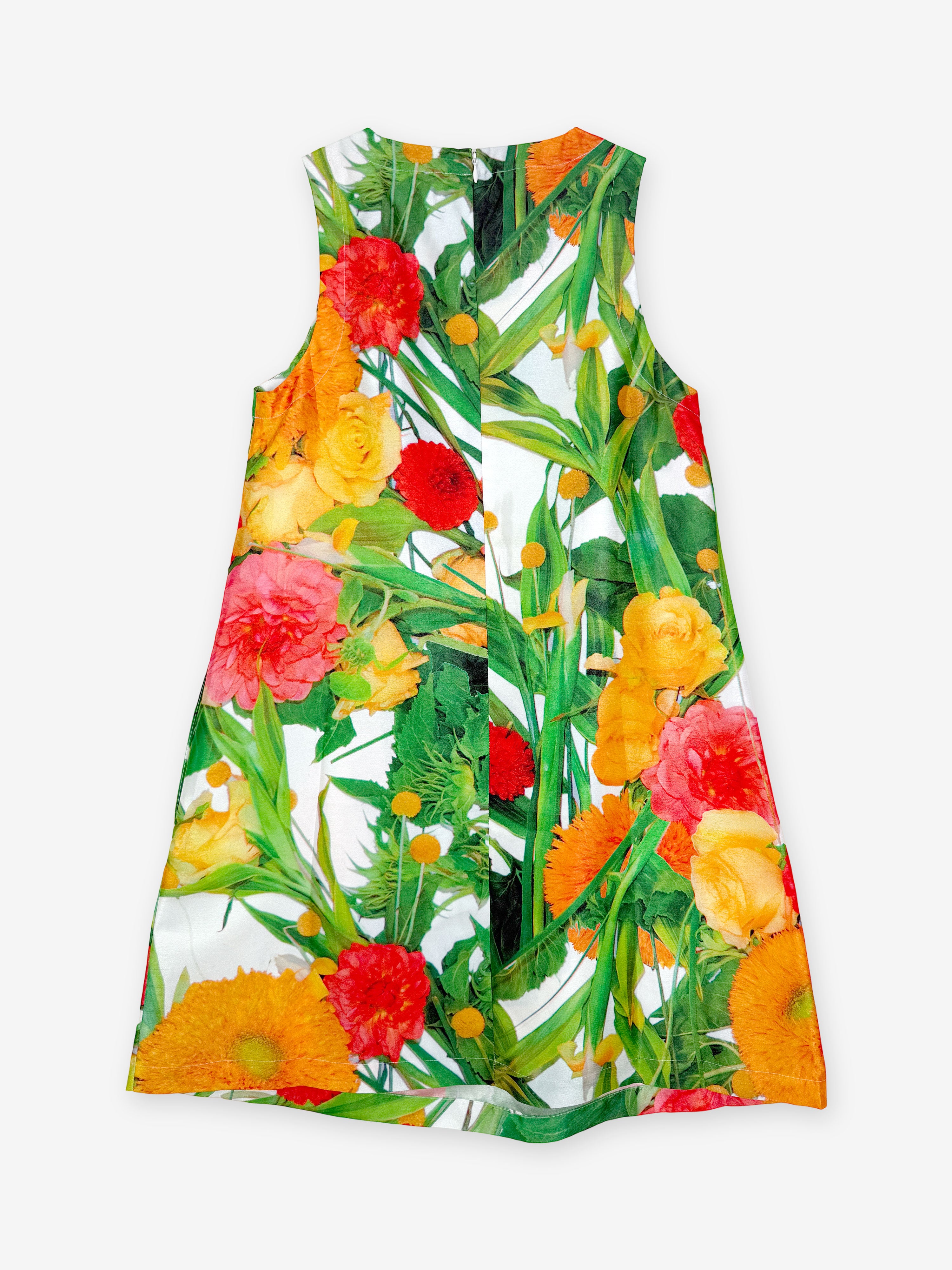 Seventies flower print mini swing dress