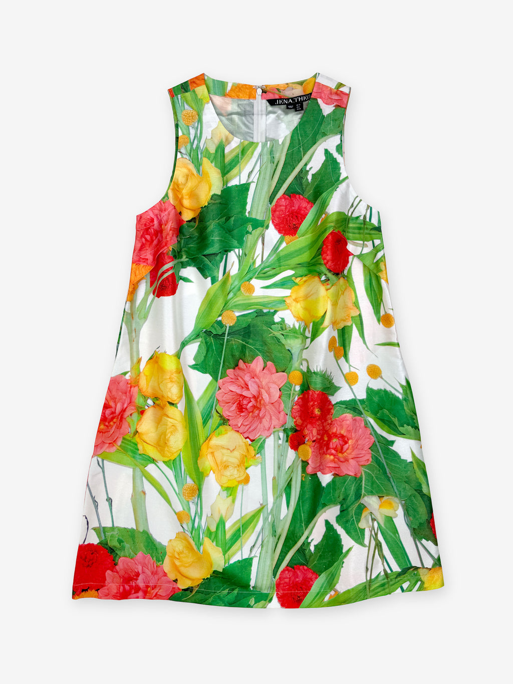 Seventies flower print mini swing dress