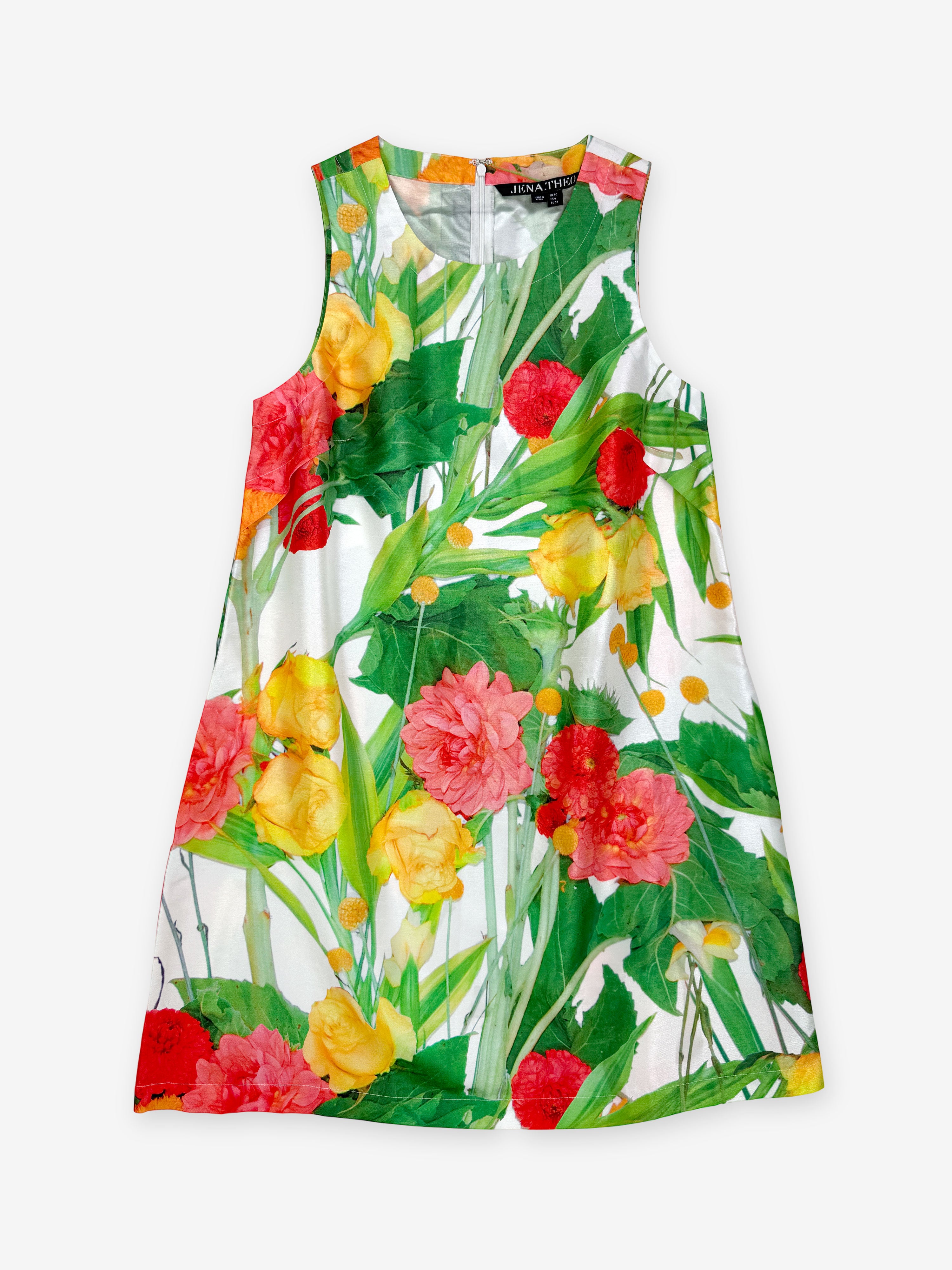 Seventies flower print mini swing dress