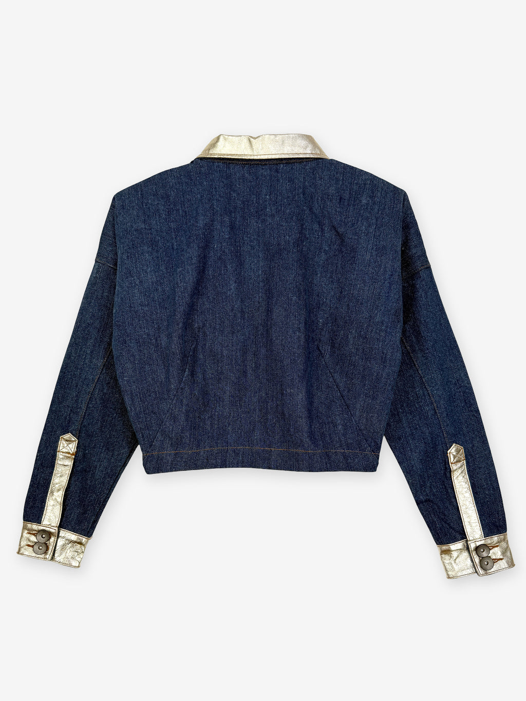 Western cropped denim shirt