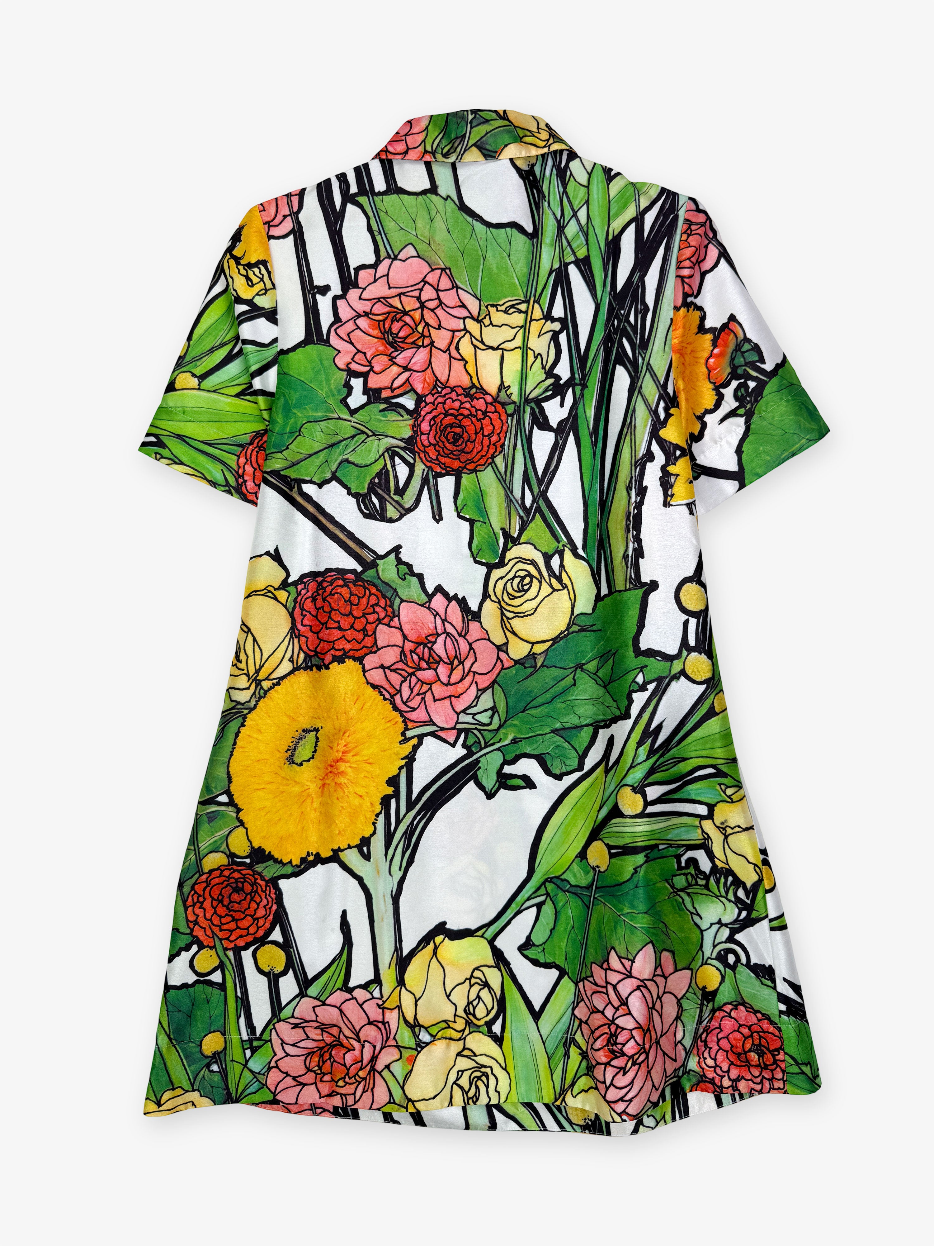 Seventies flower print mini dress
