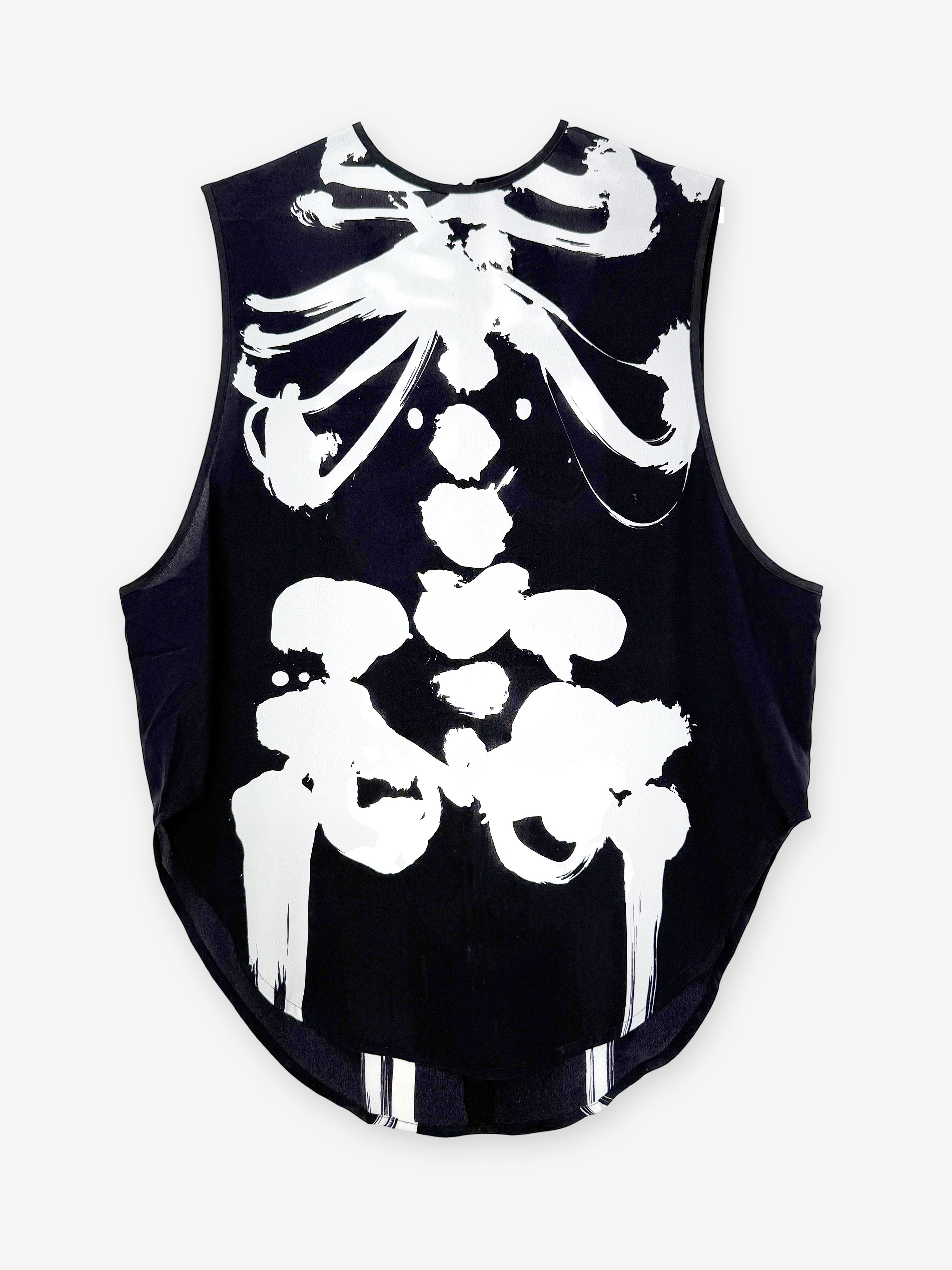 Silk skeleton top