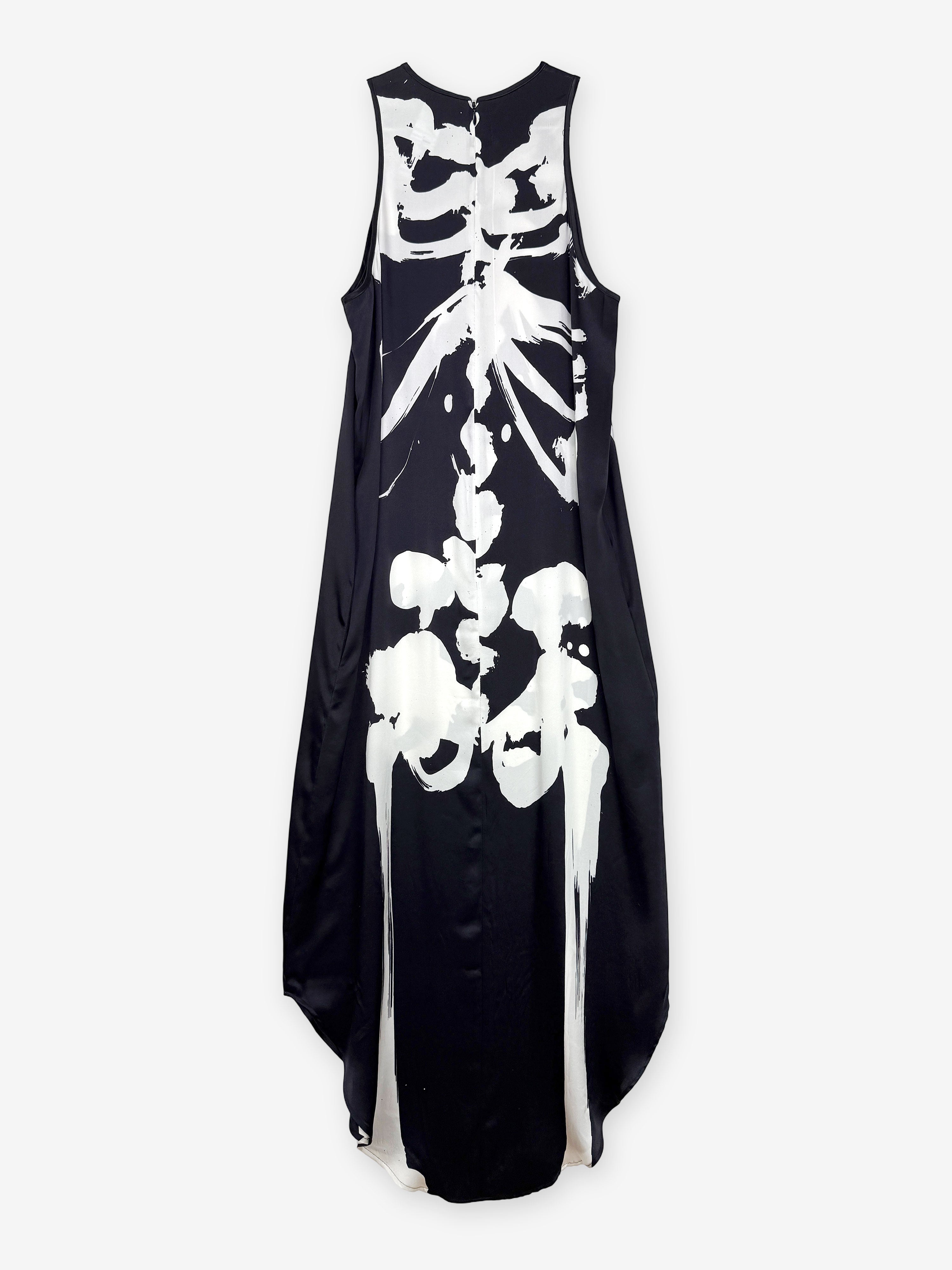maxi skeleton dress Thorn & Fable Skeleton Fairy Color-Block Maxi Dress