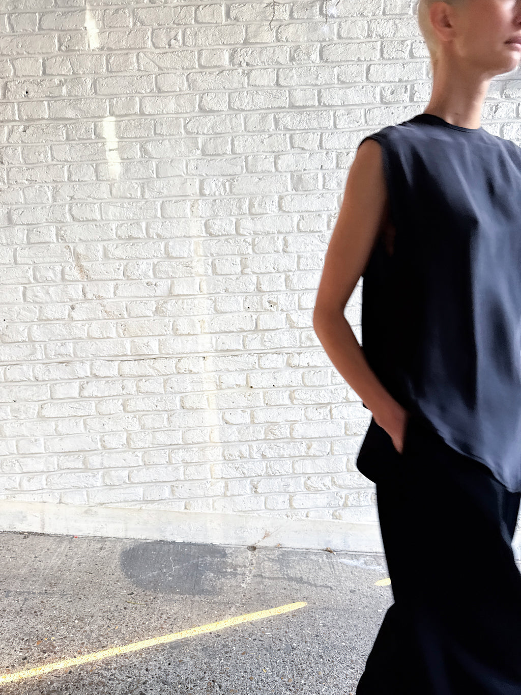 Silk sandwash vest