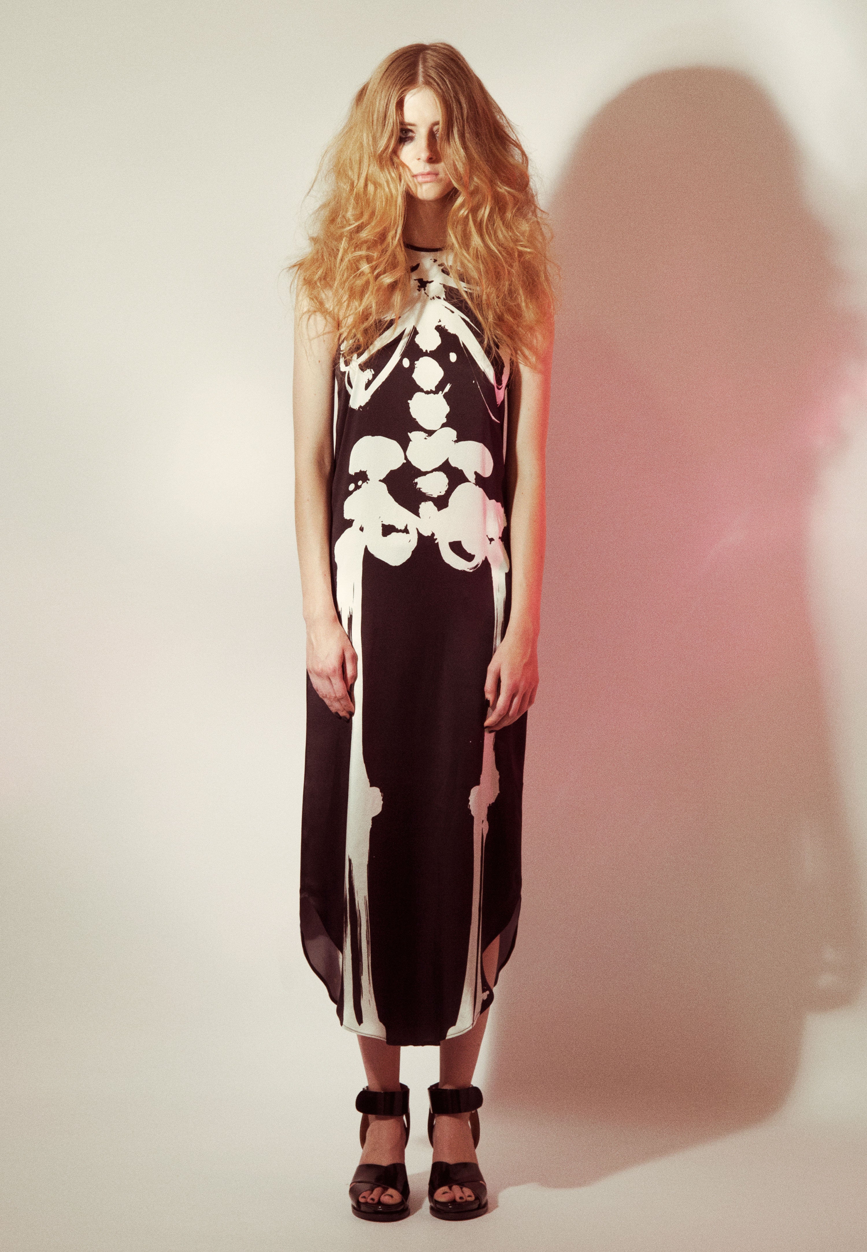 Silk skeleton maxi dress