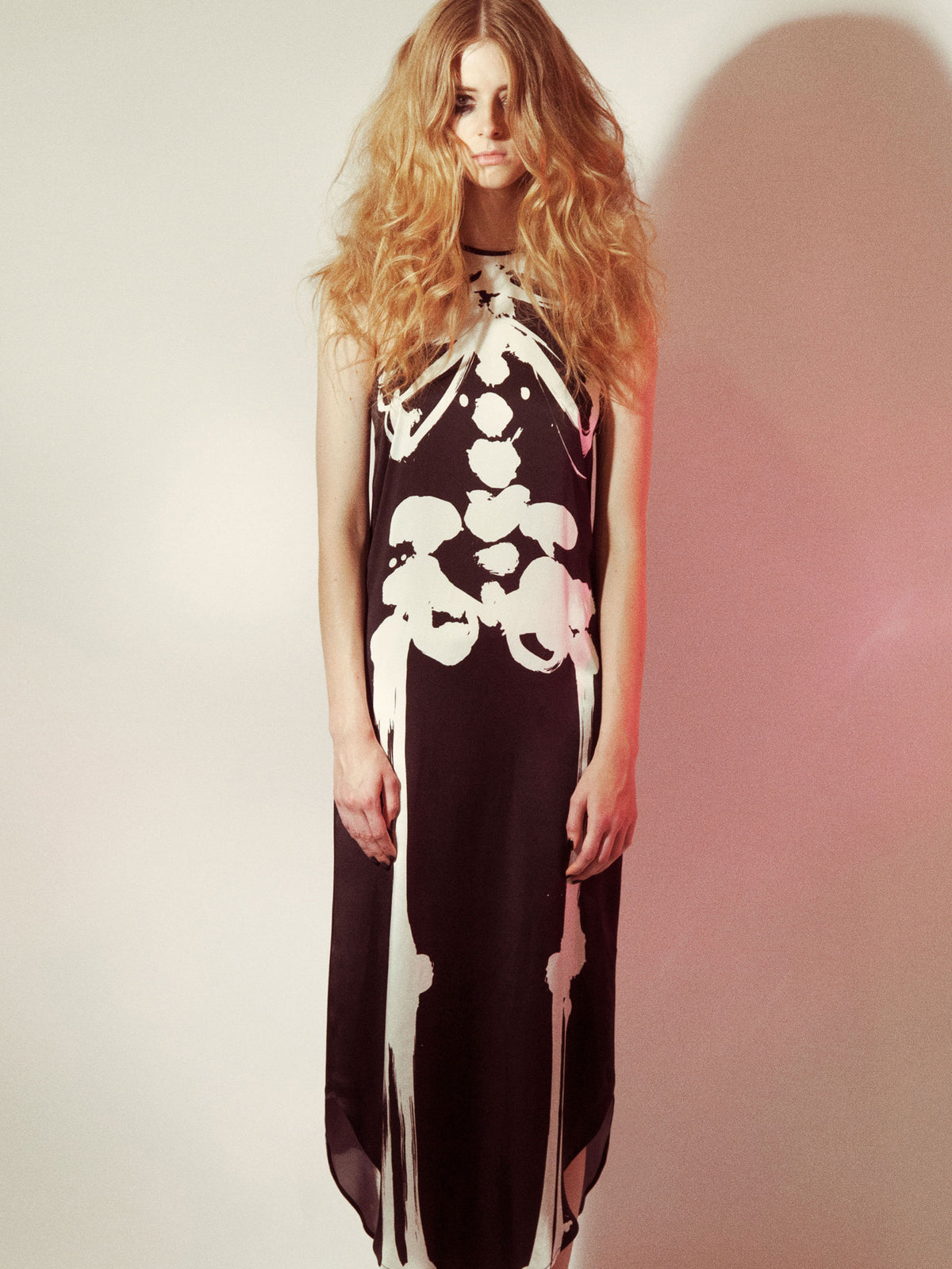 skeleton maxi dress Silk – JENA.THEO when you place an Color:775 no-returns:2025-10-22_2027-12-25 Women's Short Sleeve Maxi