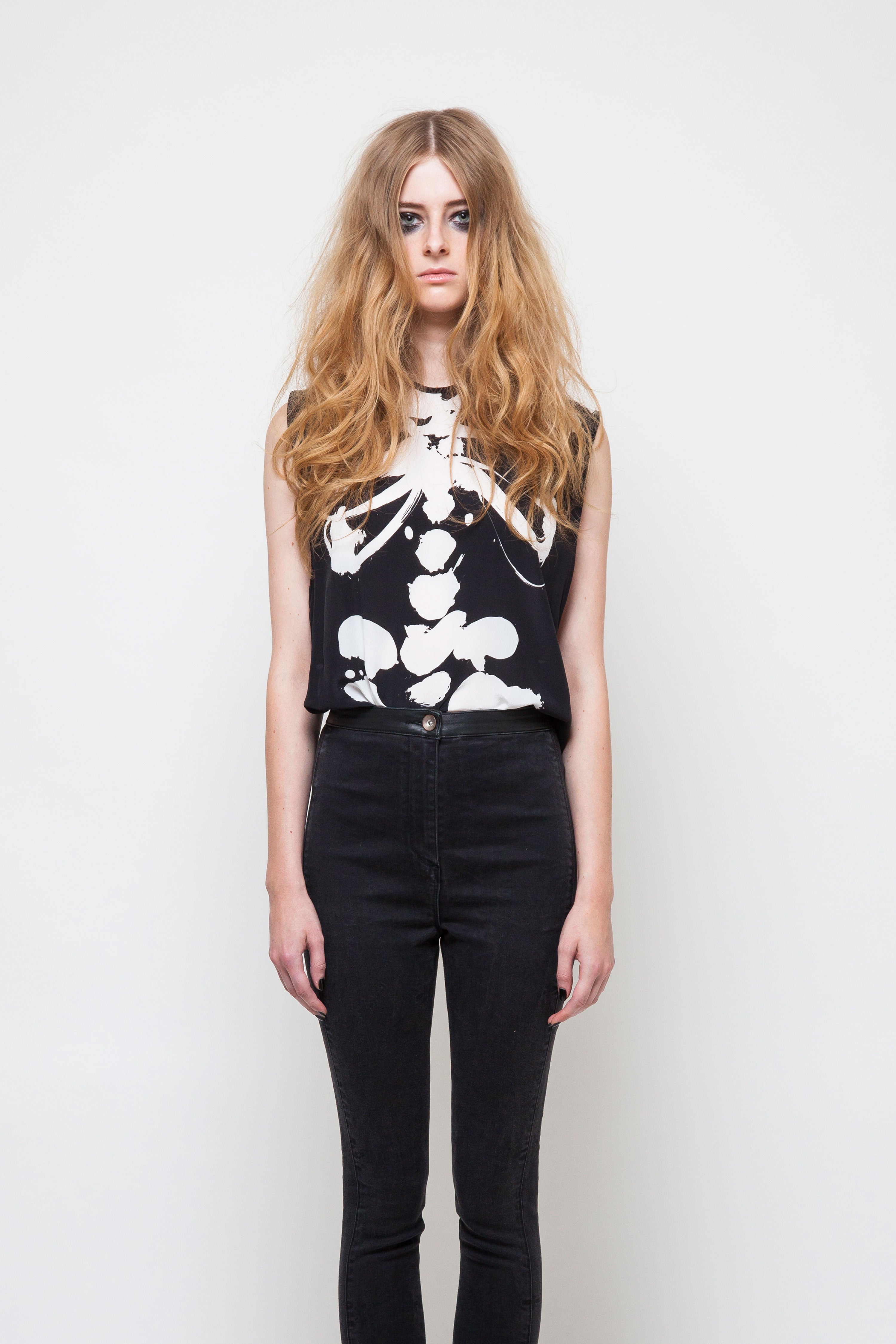 Silk skeleton top
