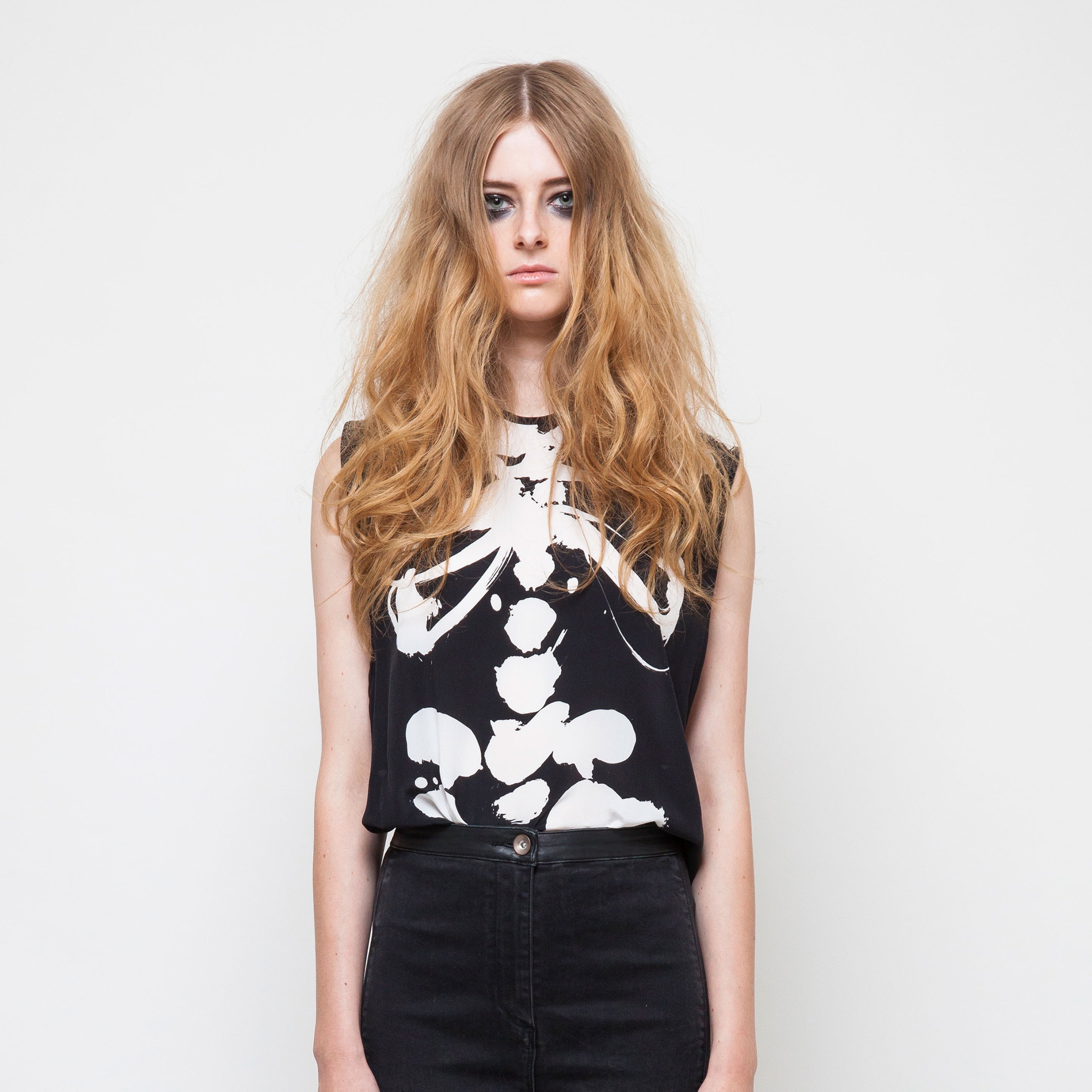Silk skeleton top