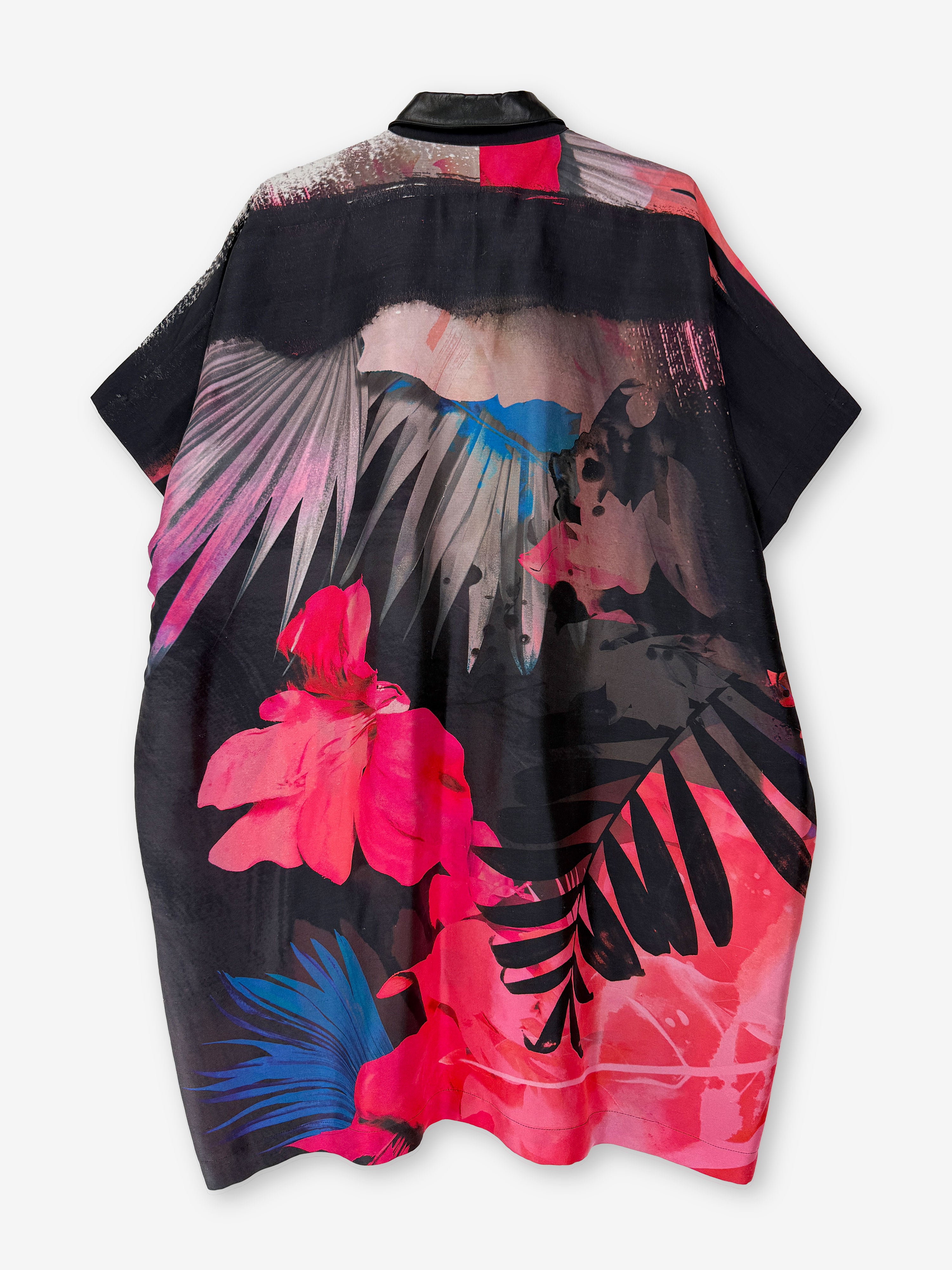 Souled out oversized silk shirt dress