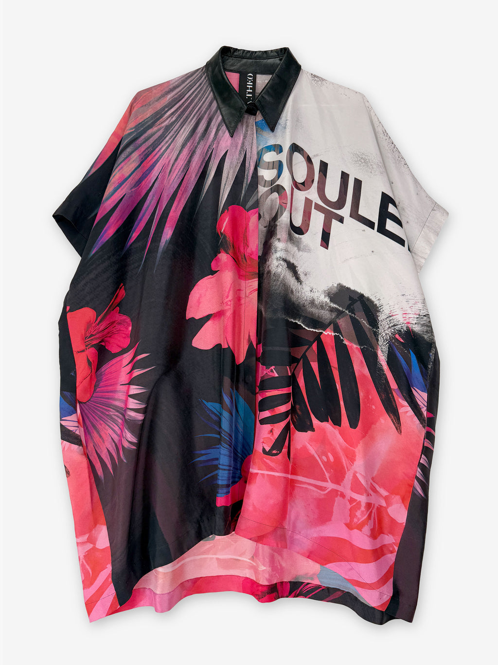 Souled out oversized silk shirt dress