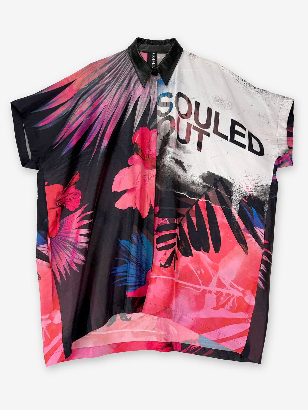 Souled out oversized silk shirt dress