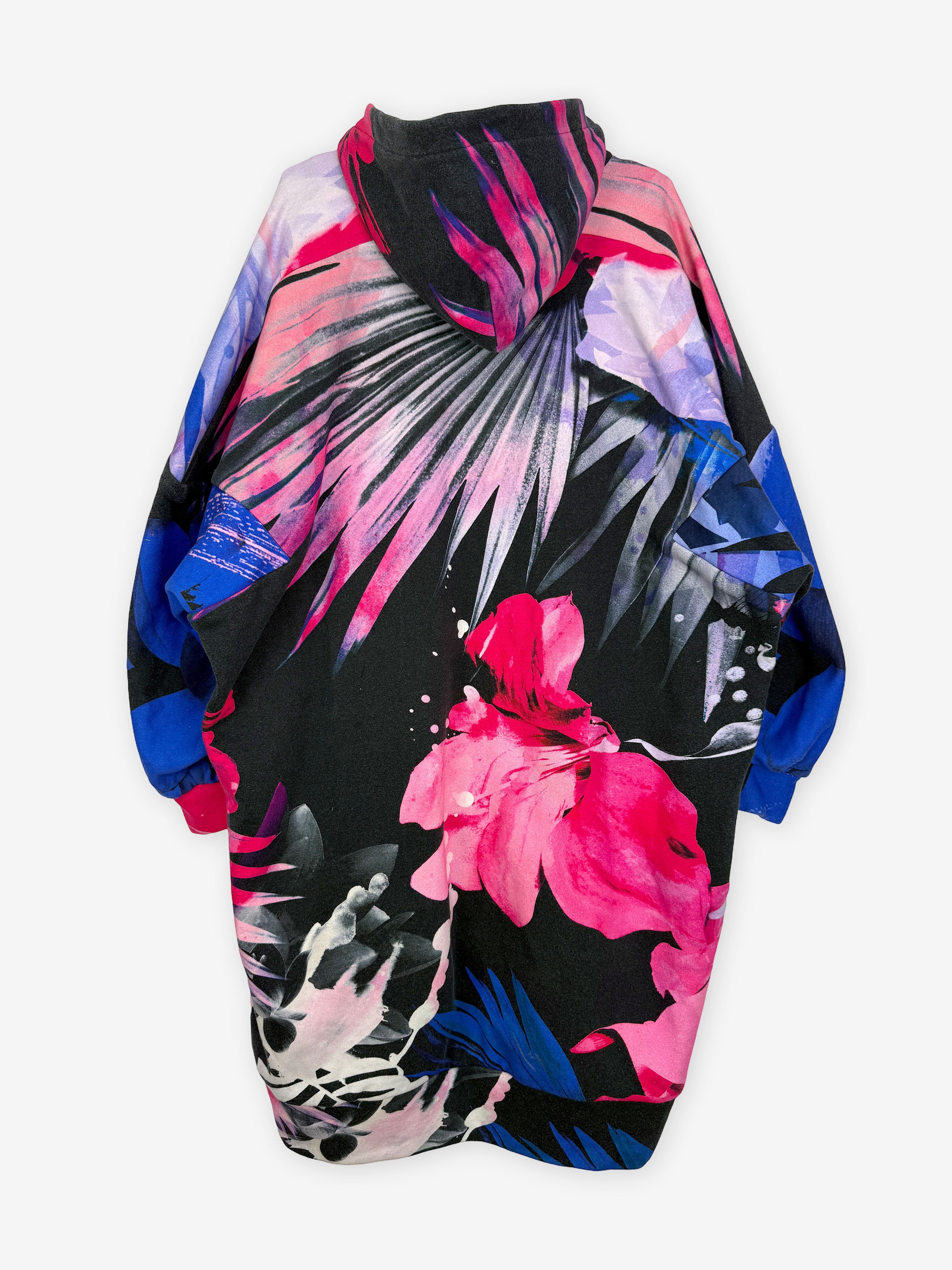 Hawaiian print oversized Hoody