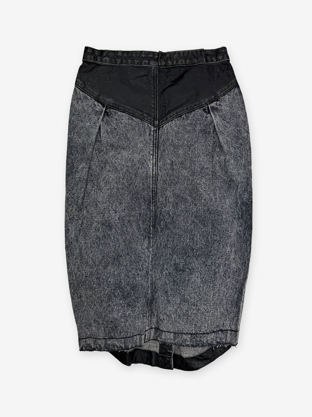 Western yoke denim pencil skirt